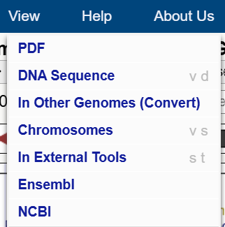 View menu → DNA Sequence